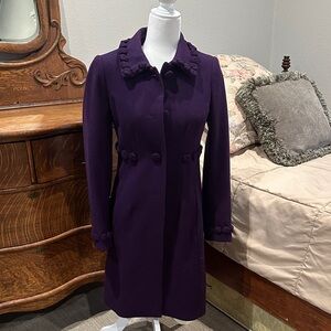 Boden Purple Wool Coat